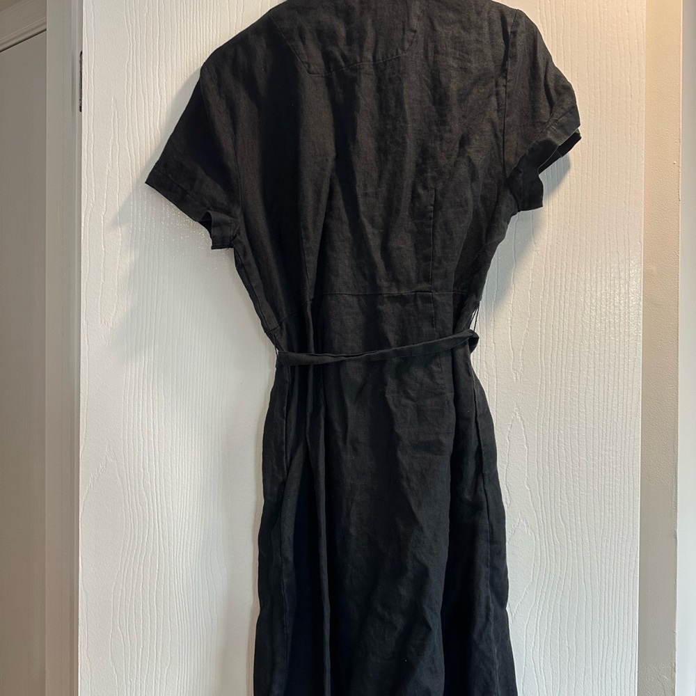 Quince 100% European Linen Button Front Dress in Size L - Picture 6 of 7